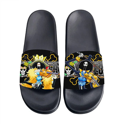 One Piece Anime Non-Slip Slide Sandals – EVA Indoor & Outdoor Slides