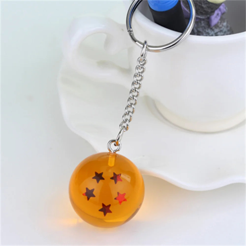 Dragon Ball Z 1-7 Star Resin Keychain & Pendant Set – Premium 3D Anime Dragon Ball Keyring Collectibles