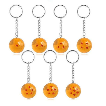 Dragon Ball Z 1-7 Star Resin Keychain & Pendant Set – Premium 3D Anime Dragon Ball Keyring Collectibles
