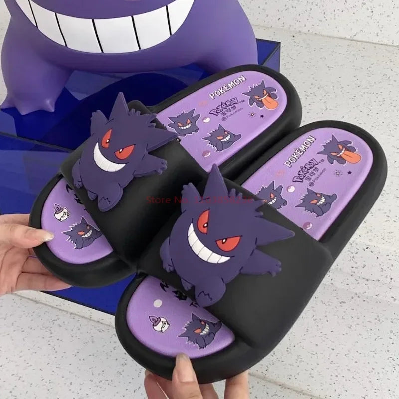 Pokémon Gengar Anti-Slip EVA Slippers – Plush Cartoon Open-Toe House Slides