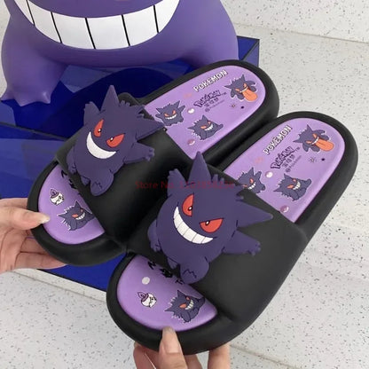 Pokémon Gengar Anti-Slip EVA Slippers – Plush Cartoon Open-Toe House Slides