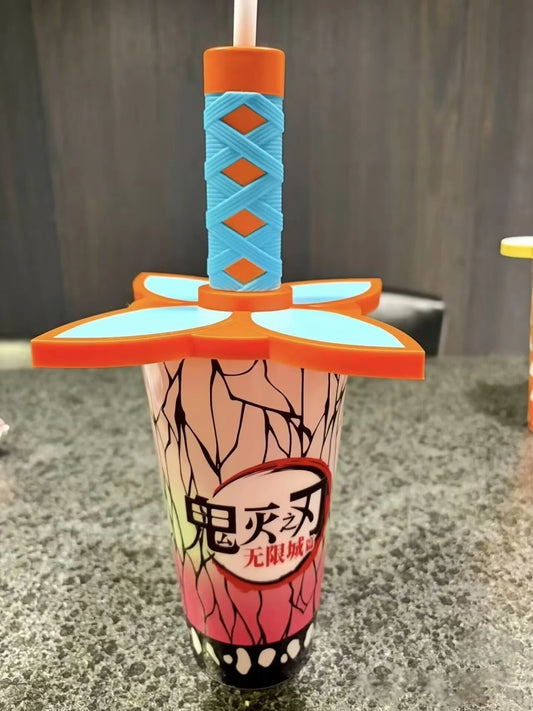 Demon Slayer Katana Handle Tumbler Cup – Anime Sword Hilt Water Bottle