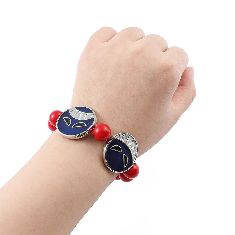 One Piece Portgas D. Ace Red Bead Necklace & Bracelet Set – Cosplay Jewelry