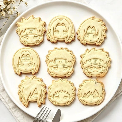 Naruto Anime Character Cookie Cutters & Biscuit Molds – DIY Baking Stamp Set
