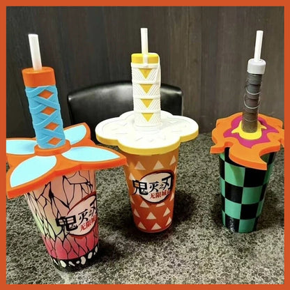 Demon Slayer Katana Handle Tumbler Cup – Anime Sword Hilt Water Bottle