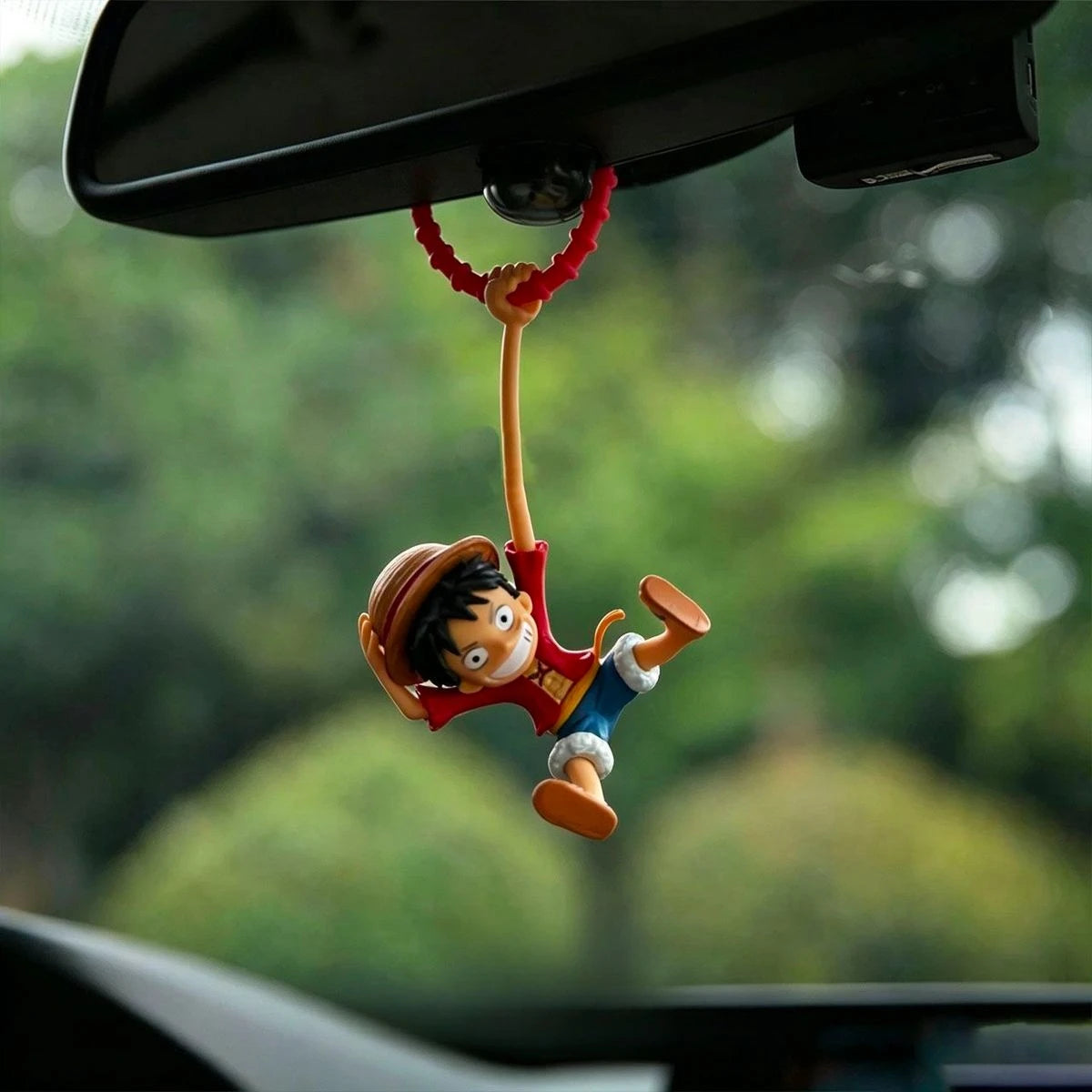 One Piece Luffy Car Resin Hanging Ornament - Anime Interior Mirror Pendant