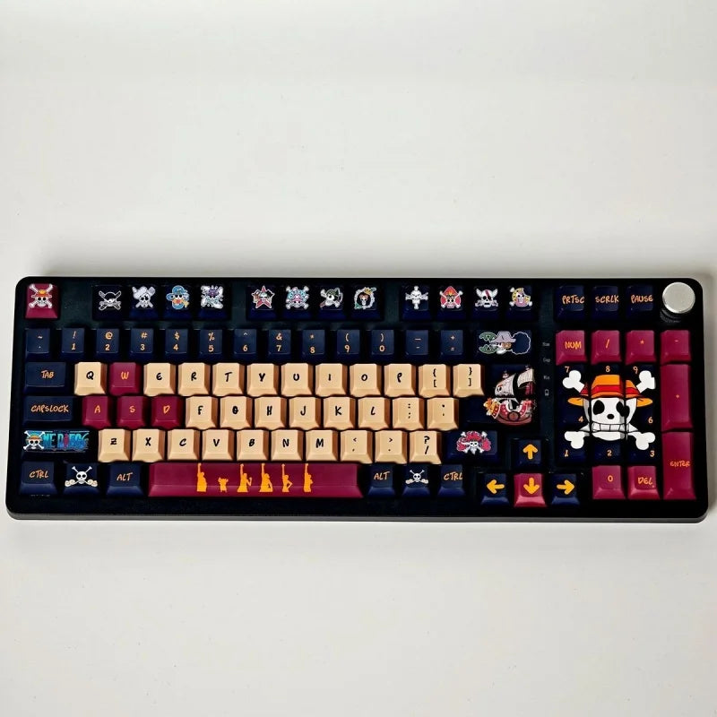 One Piece Luffy PBT Dye-Sublimation Keycap Set – 108 Key Mechanical Keyboard Set