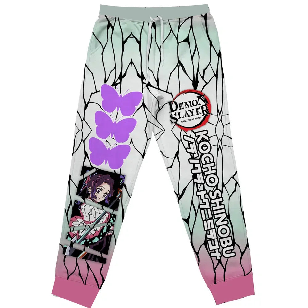 Demon Slayer Anime Jogger Pants & Shorts – Manga-Style 3D Printed Sweatpants