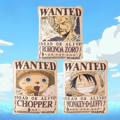 One Piece Wanted Poster Plush Pillow & Home Cushion