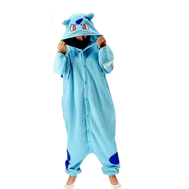 Pokemon Adult Cosplay Kigurumi Onesie – Anime Fleece Pajamas Jumpsuit