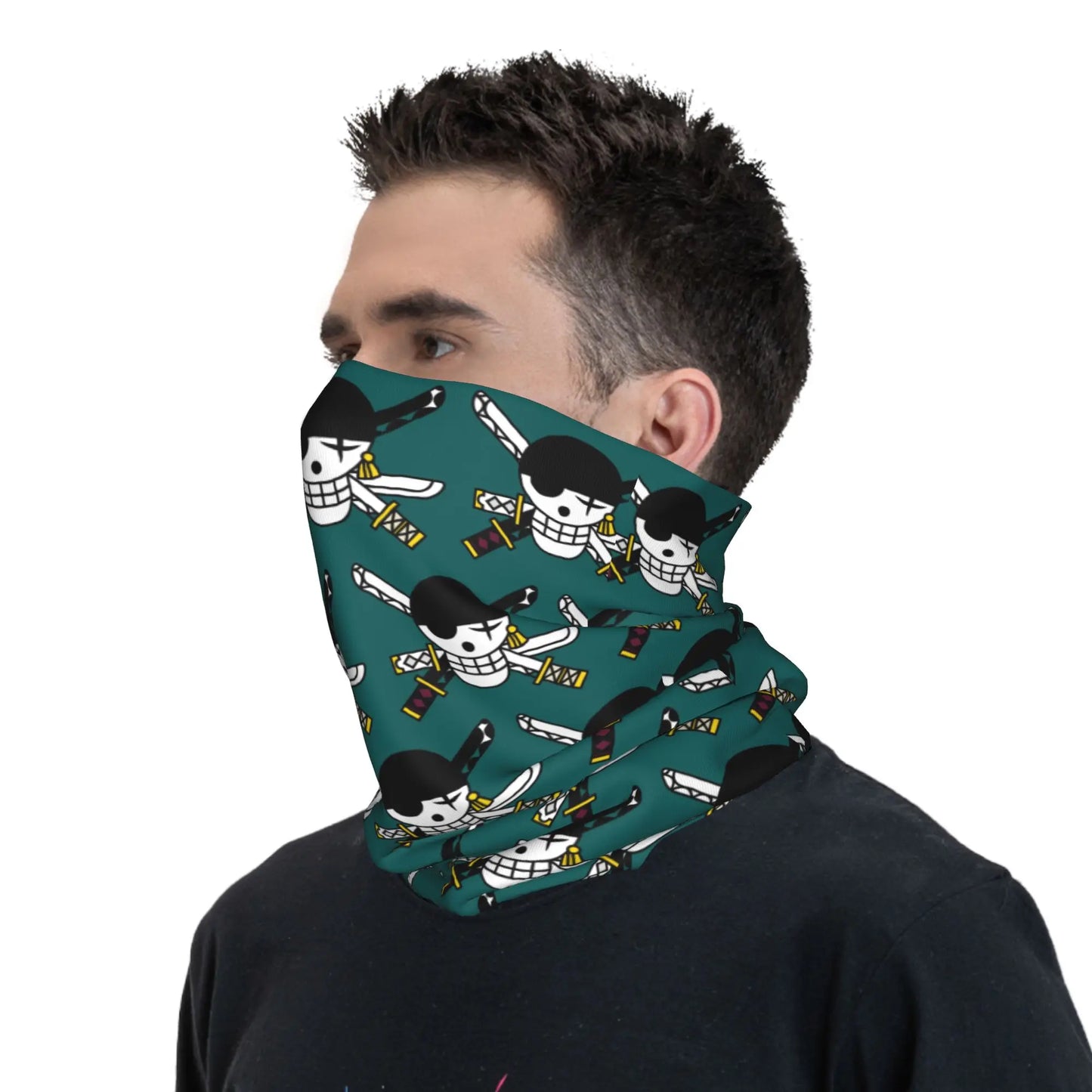One Piece Roronoa Zoro Bandana Neck Gaiter – Multi-Use Balaclava Face Mask
