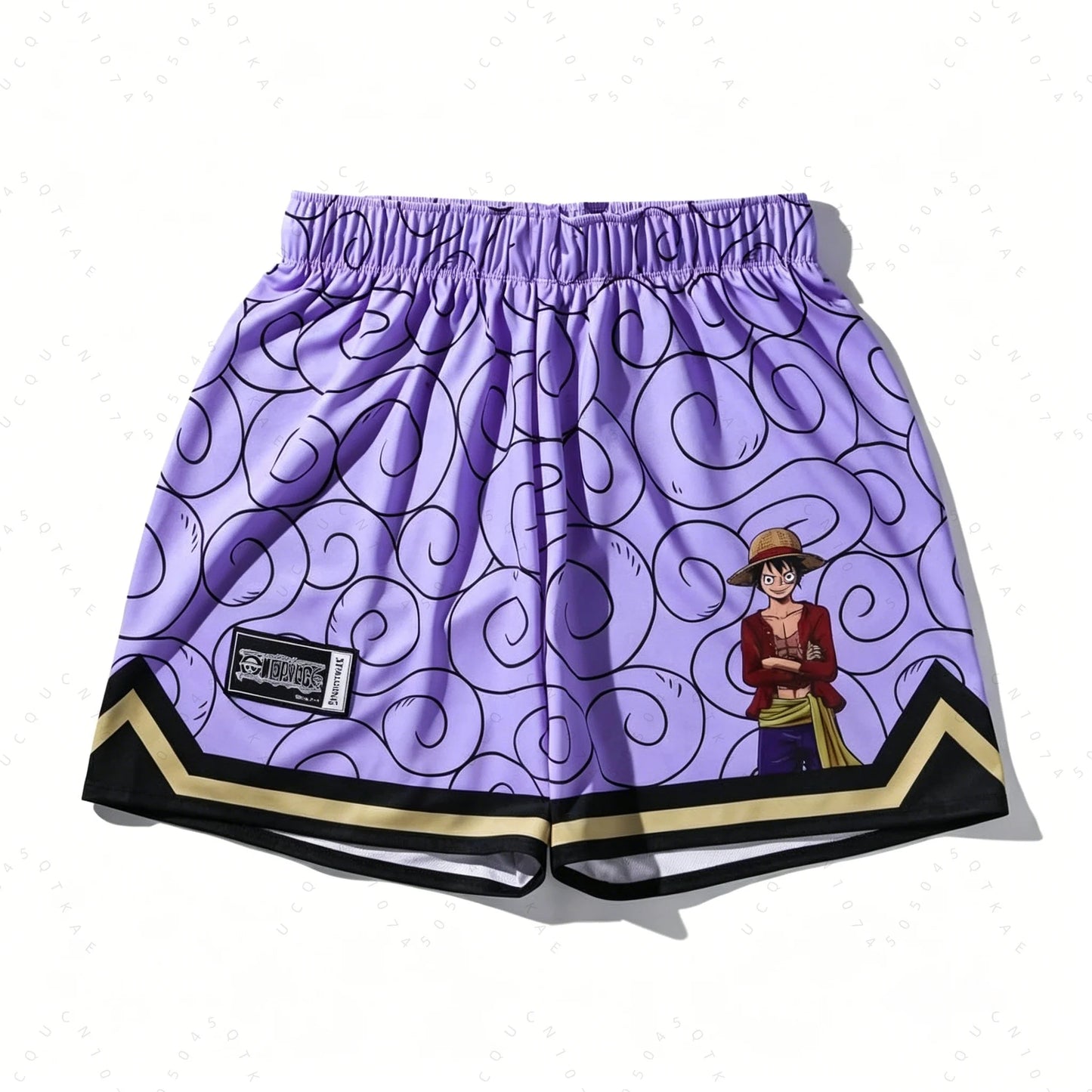 One Piece Gear 5 Luffy Summer Beach Shorts – Hawaiian Animal Pattern Board Shorts