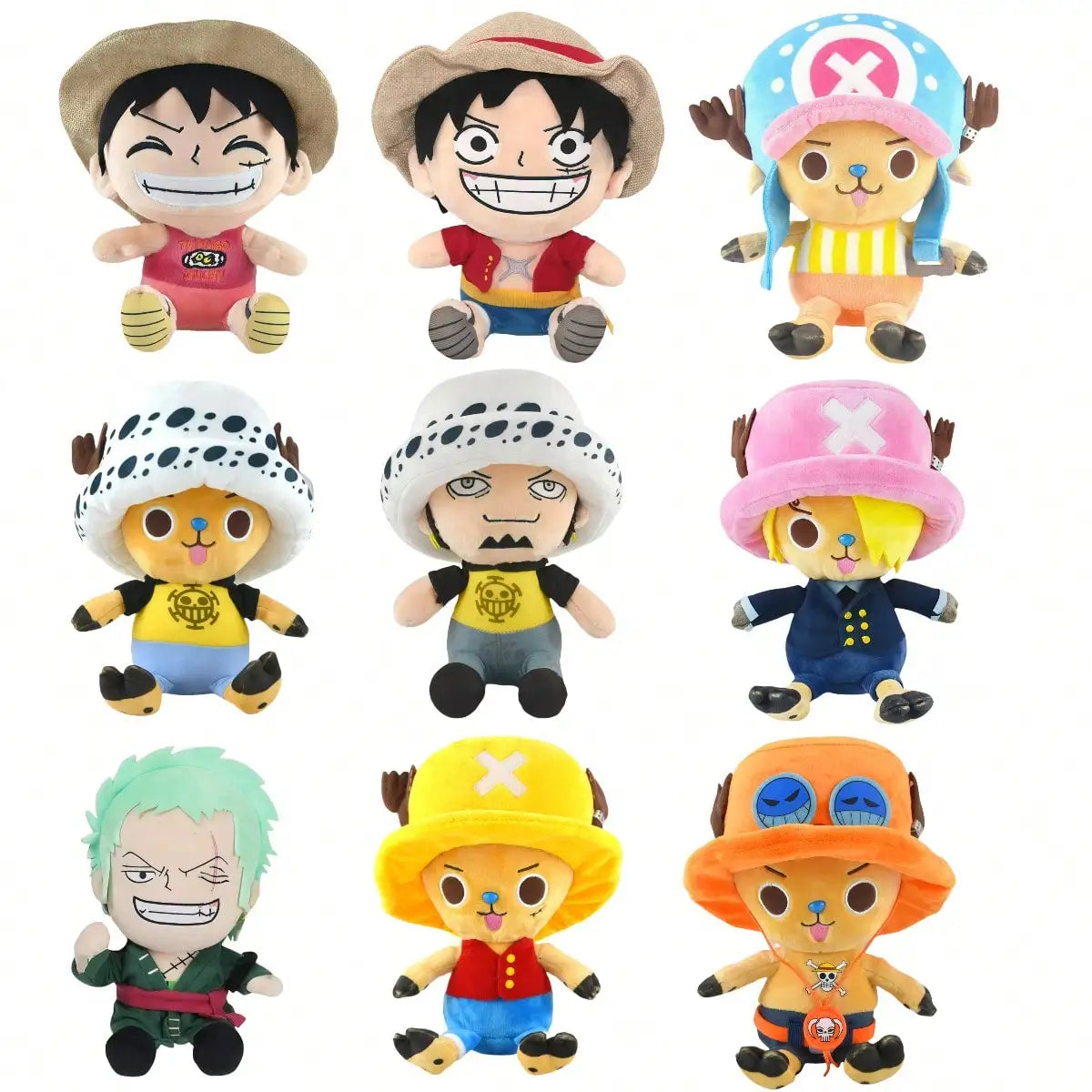 One Piece Chibi Plush Doll (25cm) – Soft Stuffed Anime Toy Figure