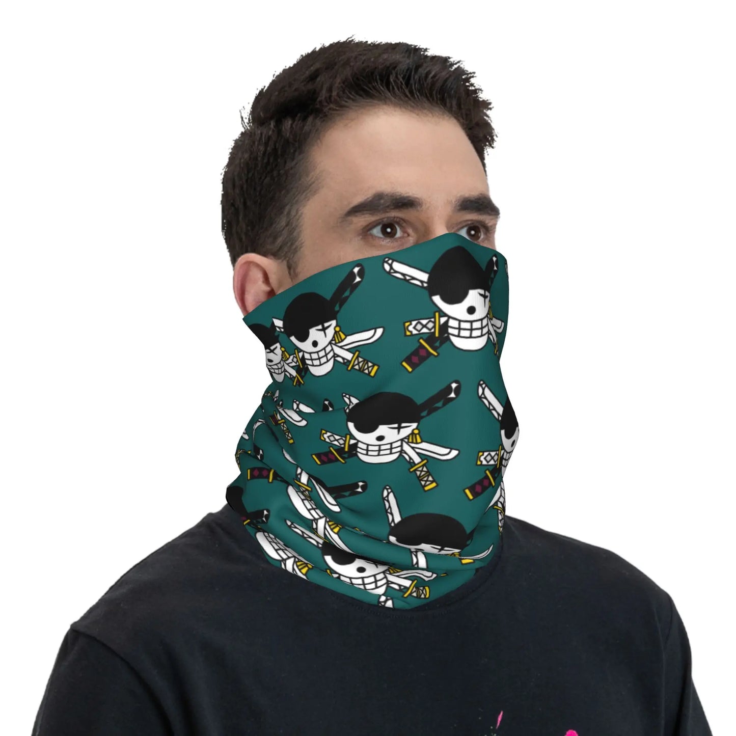 One Piece Roronoa Zoro Bandana Neck Gaiter – Multi-Use Balaclava Face Mask