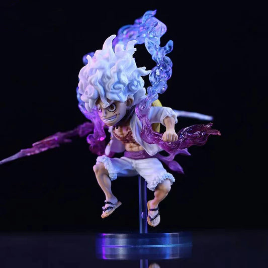 Luffy Gear 5 laughing Joyboy face detail - high-density PVC anime mini statue