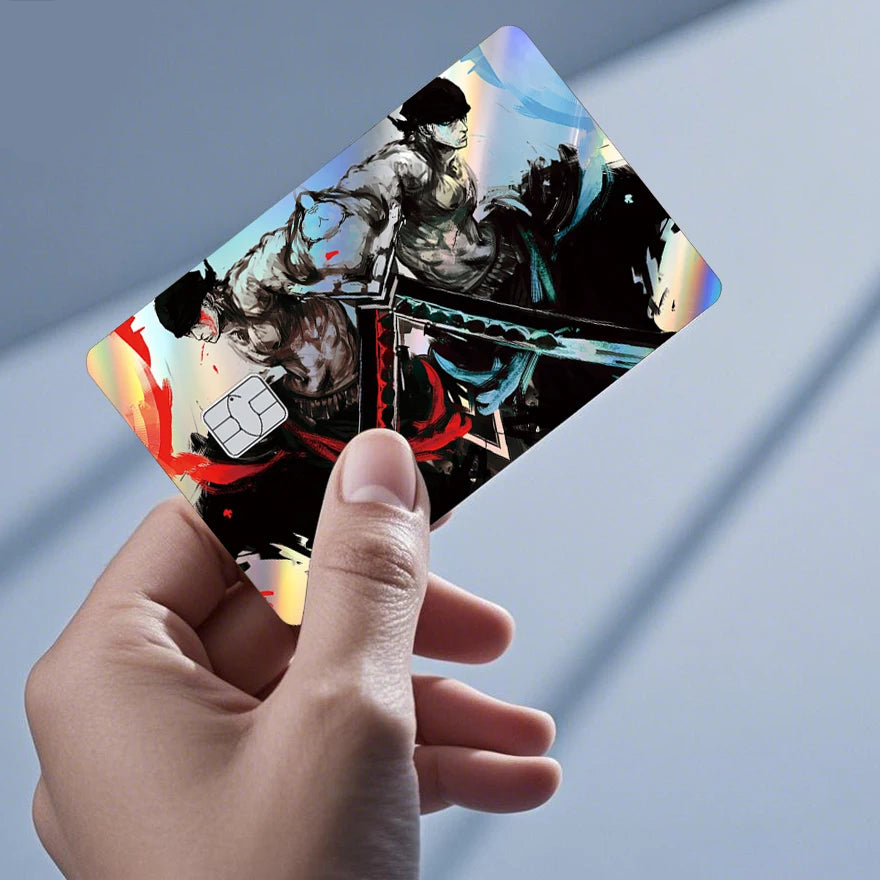 One Piece Holographic Laser Credit Card Skin – Anime Debit & Transit Card Sticker