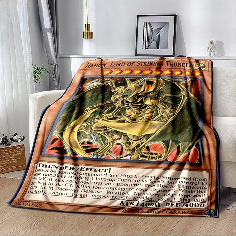 Yu-Gi-Oh! TCG Card Art Throw Blanket – Ultra-Soft Anime Fleece Bedspread