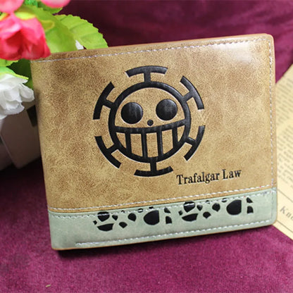 One Piece Bifold Short Wallet – Anime PU Leather Coin Purse & Card Holder