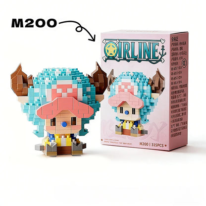 One Piece Sun God Nika Luffy Micro Building Block – 3D Anime Mini Bricks Figure