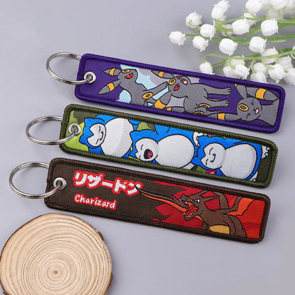 Pokémon Embroidered Double-Sided Jet Tag Keychain