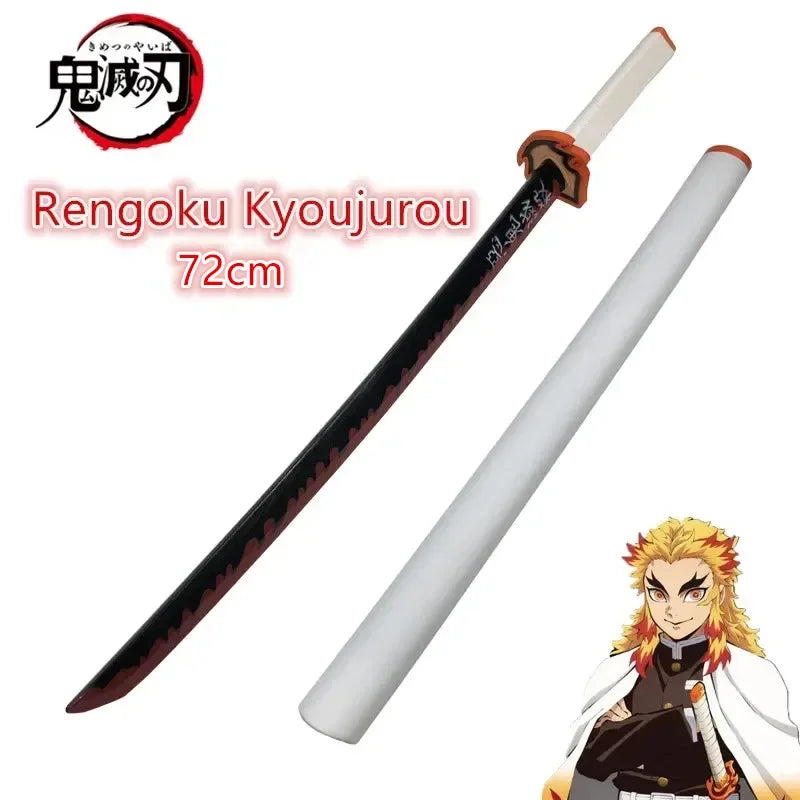 72cm Demon Slayer PU Katana – Safe Anime Cosplay Prop Sword & Replica