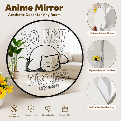 One Piece & Anime Acrylic Wall Mirror – HD UV Print Room & Gaming Decor