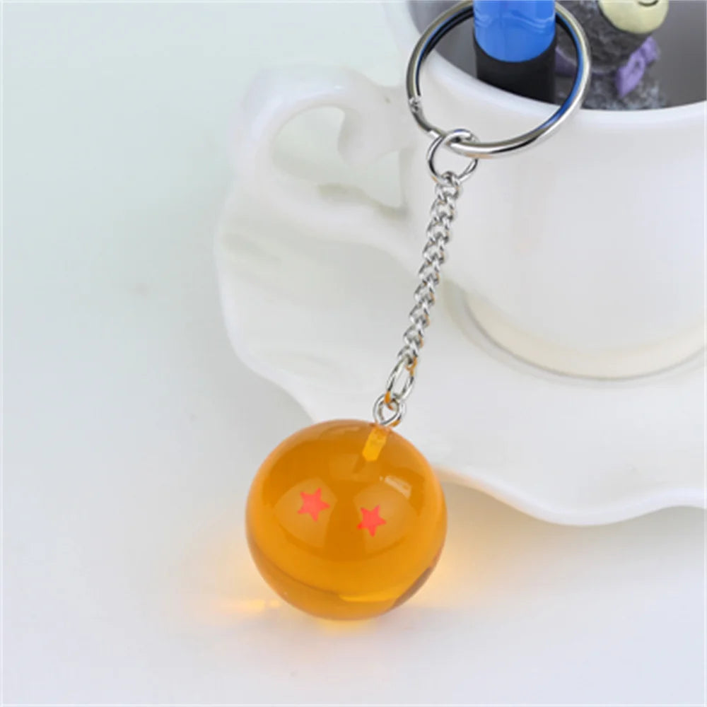 Dragon Ball Z 1-7 Star Resin Keychain & Pendant Set – Premium 3D Anime Dragon Ball Keyring Collectibles