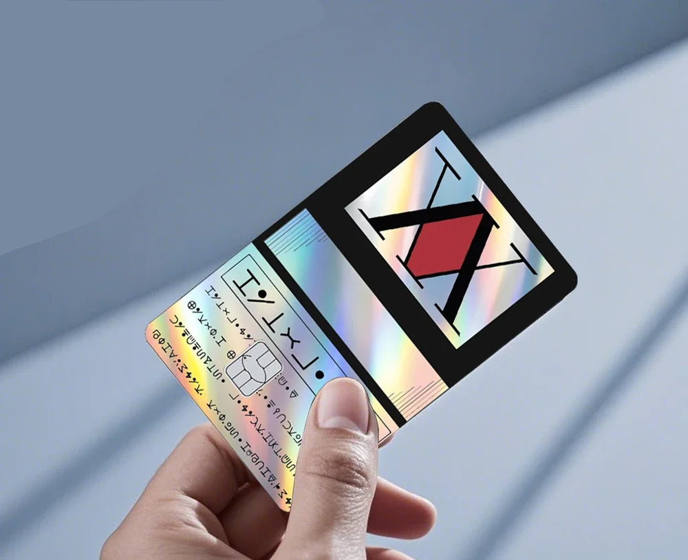 Anime Holographic Credit Card Skin Cover – Laser Debit & Bank Card Sticker