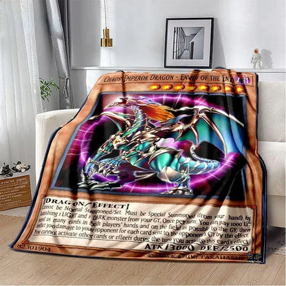Yu-Gi-Oh! TCG Card Art Throw Blanket – Ultra-Soft Anime Fleece Bedspread