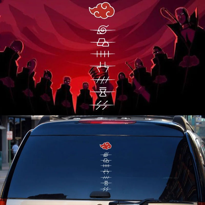 Naruto Akatsuki Kanji Font Anime Car Decal – Vinyl Bumper & Window Sticker