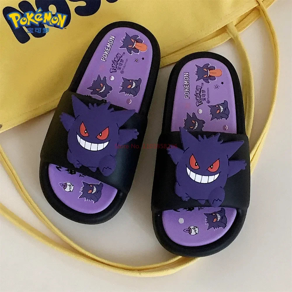 Pokémon Gengar Anti-Slip EVA Slippers – Plush Cartoon Open-Toe House Slides