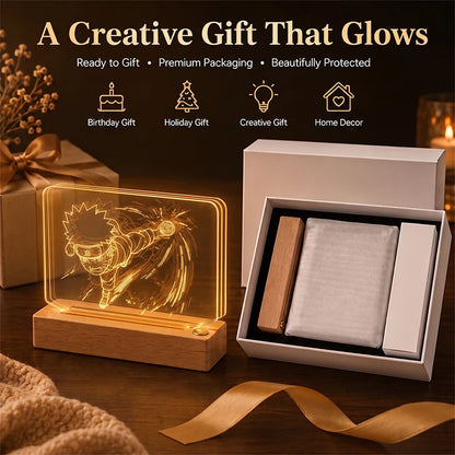 Naruto Uzumaki 3D Multilayer Acrylic LED Lamp – Dynamic Motion Effect Night Light