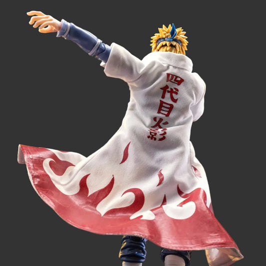Handmade 1/12 scale Fourth Hokage wired cloth cloak for Minato Namikaze action figures - Shinobi Domain