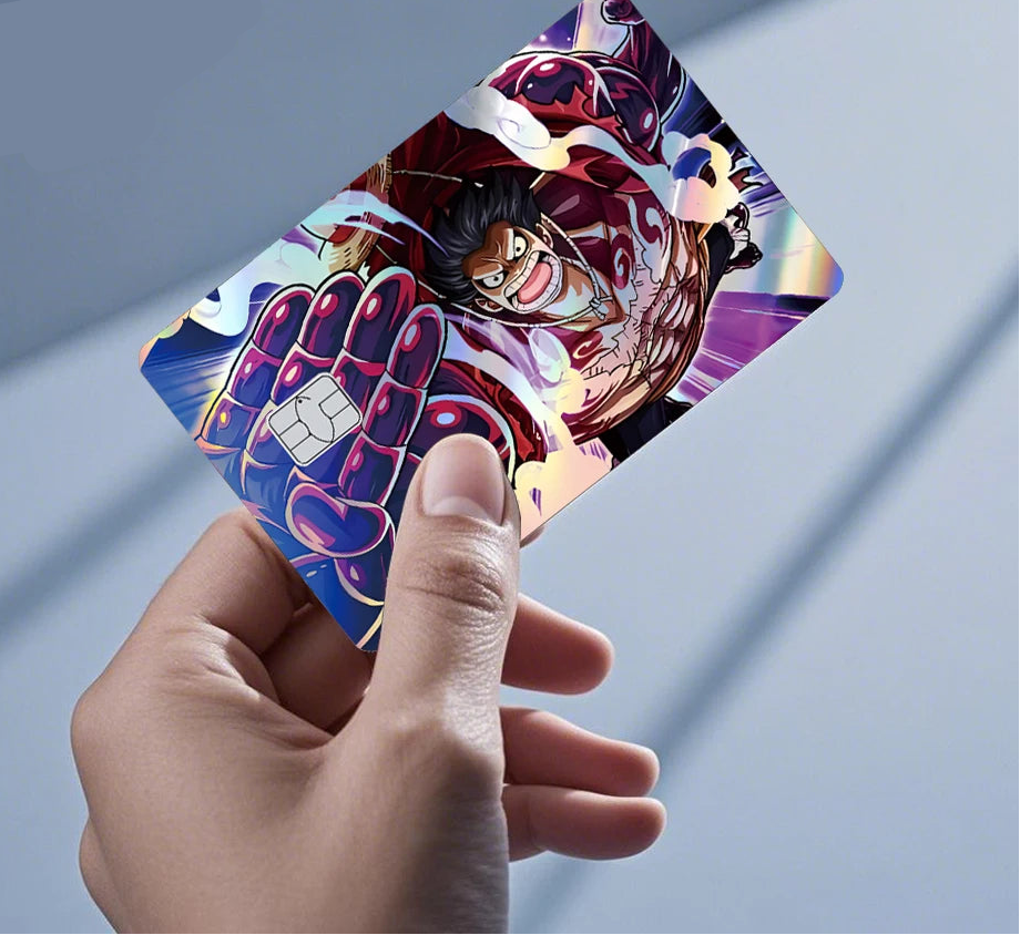 One Piece Holographic Laser Credit Card Skin – Anime Debit & Transit Card Sticker