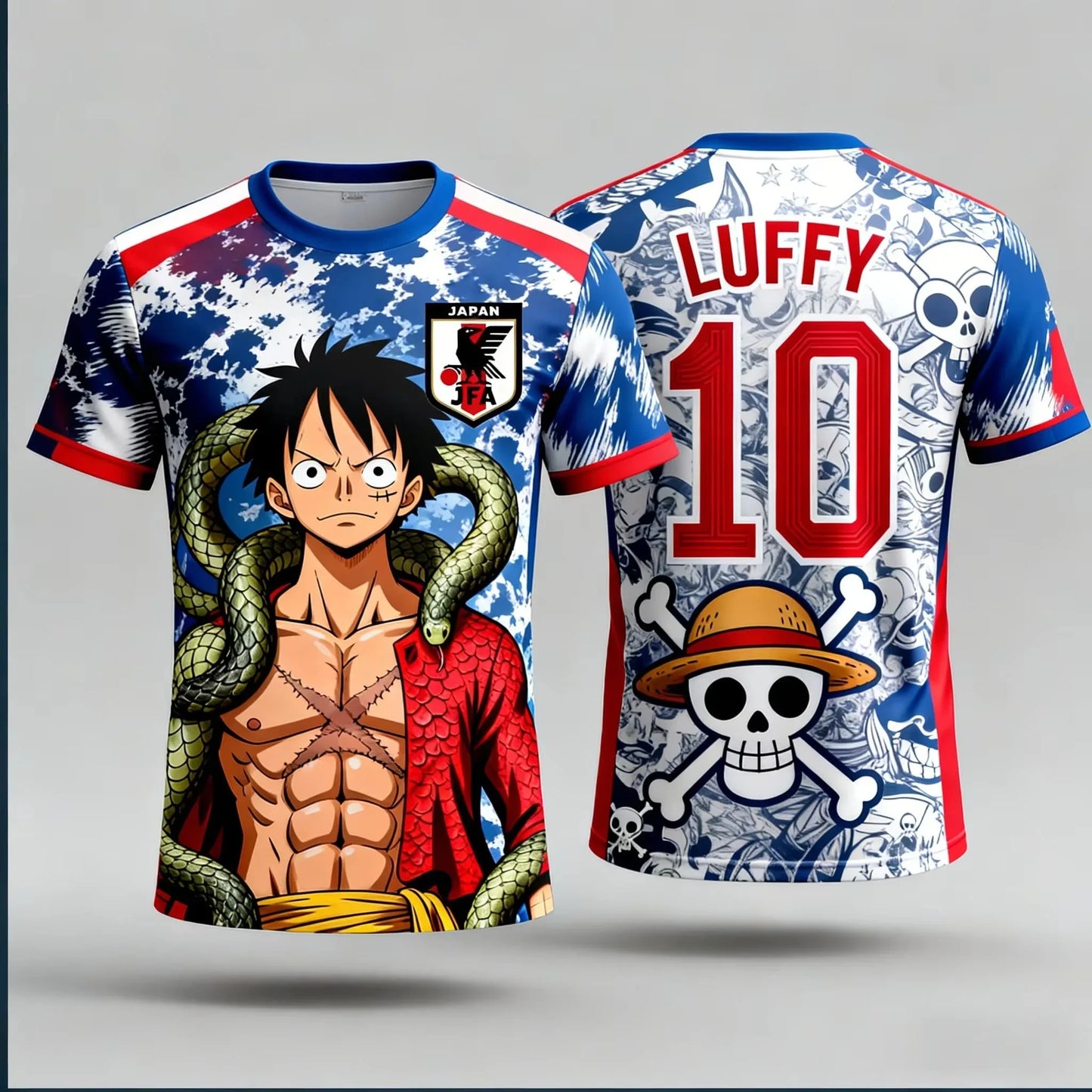 One Piece Japan Football Jersey T-Shirt – Quick-Dry Anime Soccer Kit