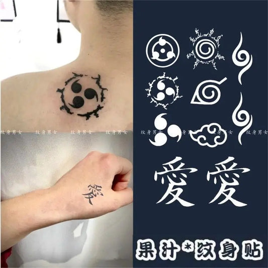 Anime Herbal Temporary Tattoos – Waterproof Long-Lasting Totem Decals