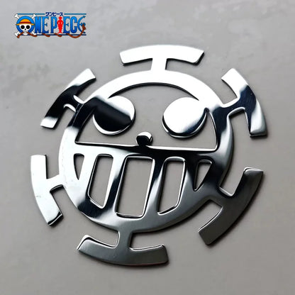 One Piece 3D Metal Car Emblem Decal – Chrome Anime Auto & Laptop Sticker