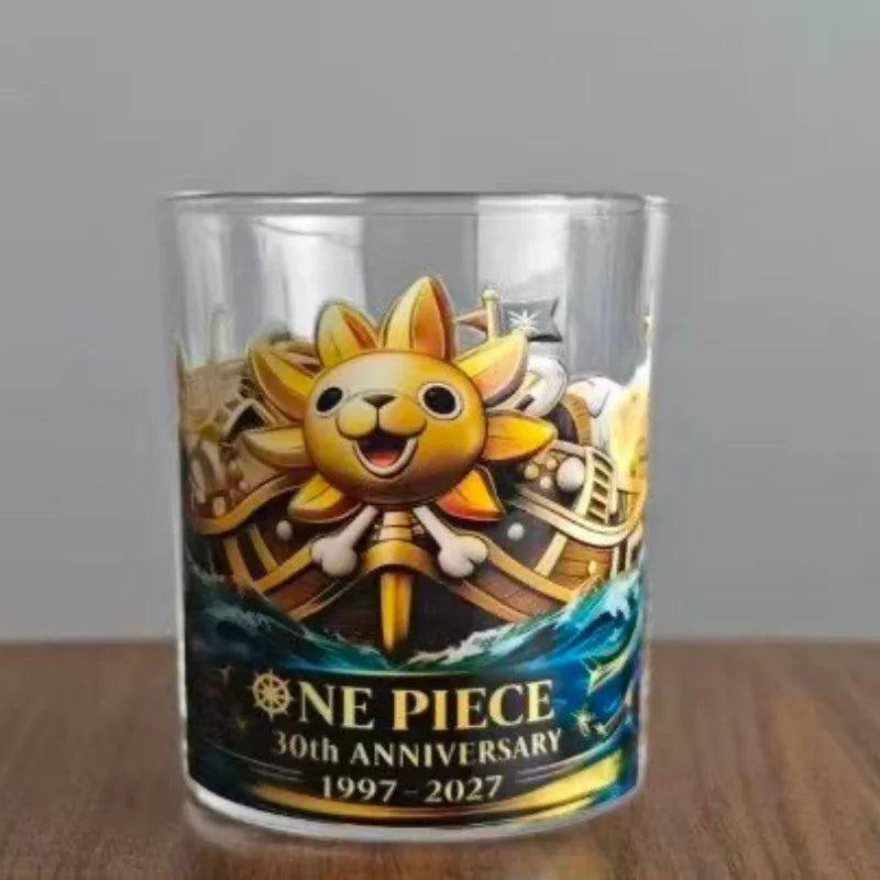 One Piece 30th Anniversary Glass Tumbler – Engraved Whiskey & Coffee Glass