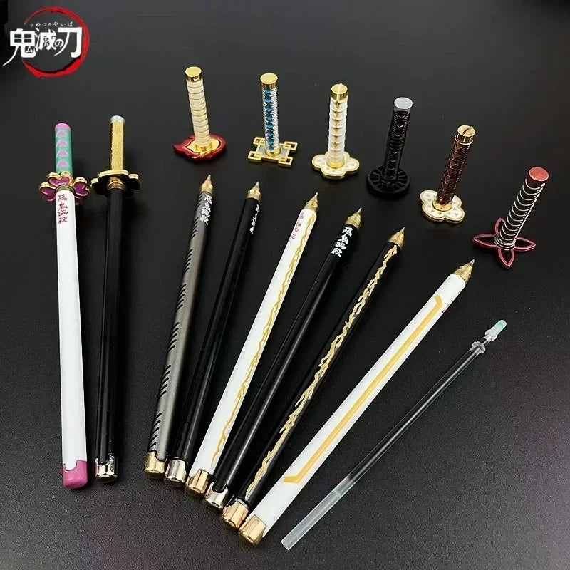 Demon Slayer Nichirin Katana Mini Gel Pen – 20cm Alloy Metal Sword Replica