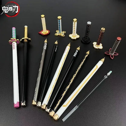 Demon Slayer Nichirin Katana Mini Gel Pen – 20cm Alloy Metal Sword Replica