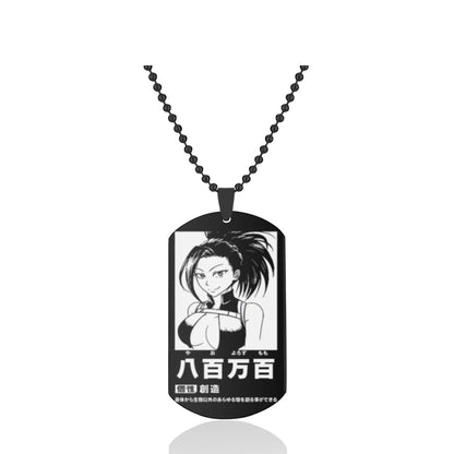 My Hero Academia Dog Tag Necklace – Stainless Steel Anime Character Pendant