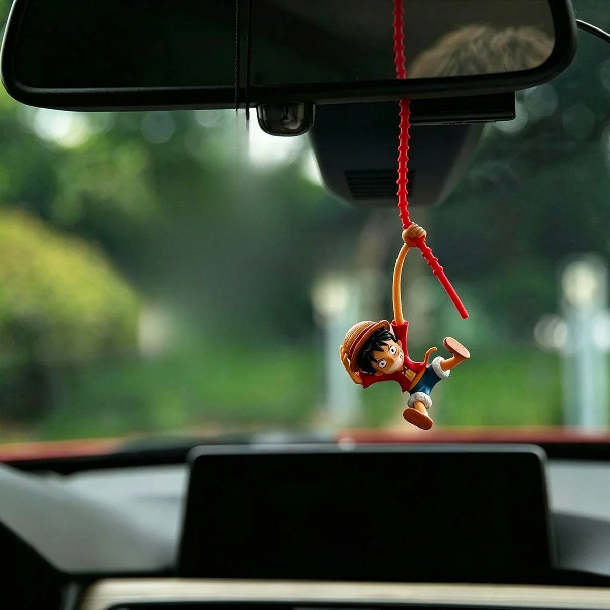 One Piece Luffy Car Resin Hanging Ornament - Anime Interior Mirror Pendant