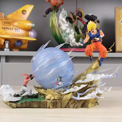 Dragon Ball Z Goku vs Kid Buu Battle Statue – 15cm Spirit Bomb Action Figure Scene Model