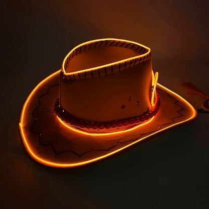 One Piece Portgas D. Ace LED Cowboy Hat – Neon Glowing Cosplay Prop