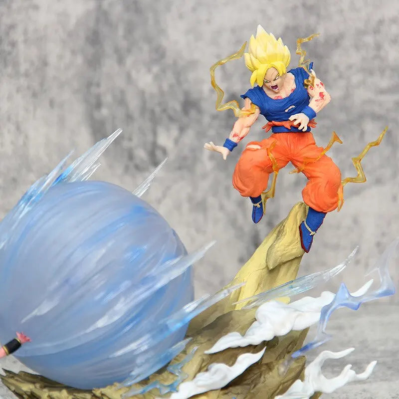 Dragon Ball Z Goku vs Kid Buu Battle Statue – 15cm Spirit Bomb Action Figure Scene Model