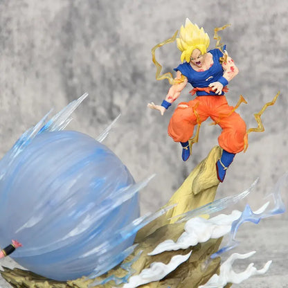 Dragon Ball Z Goku vs Kid Buu Battle Statue – 15cm Spirit Bomb Action Figure Scene Model
