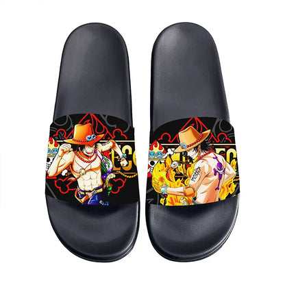 One Piece Anime Non-Slip Slide Sandals – EVA Indoor & Outdoor Slides