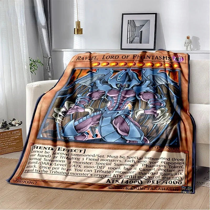 Yu-Gi-Oh! TCG Card Art Throw Blanket – Ultra-Soft Anime Fleece Bedspread