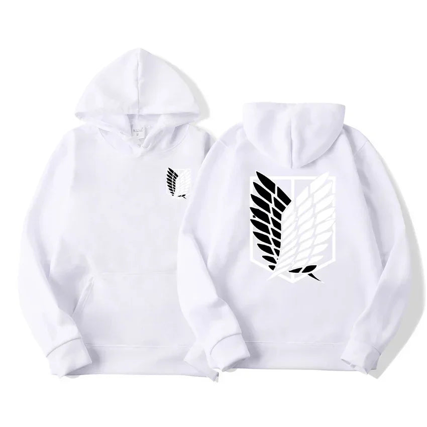 Attack on Titan Anime Hoodie – Survey Corps Wings of Freedom Pullover Sweatshirt