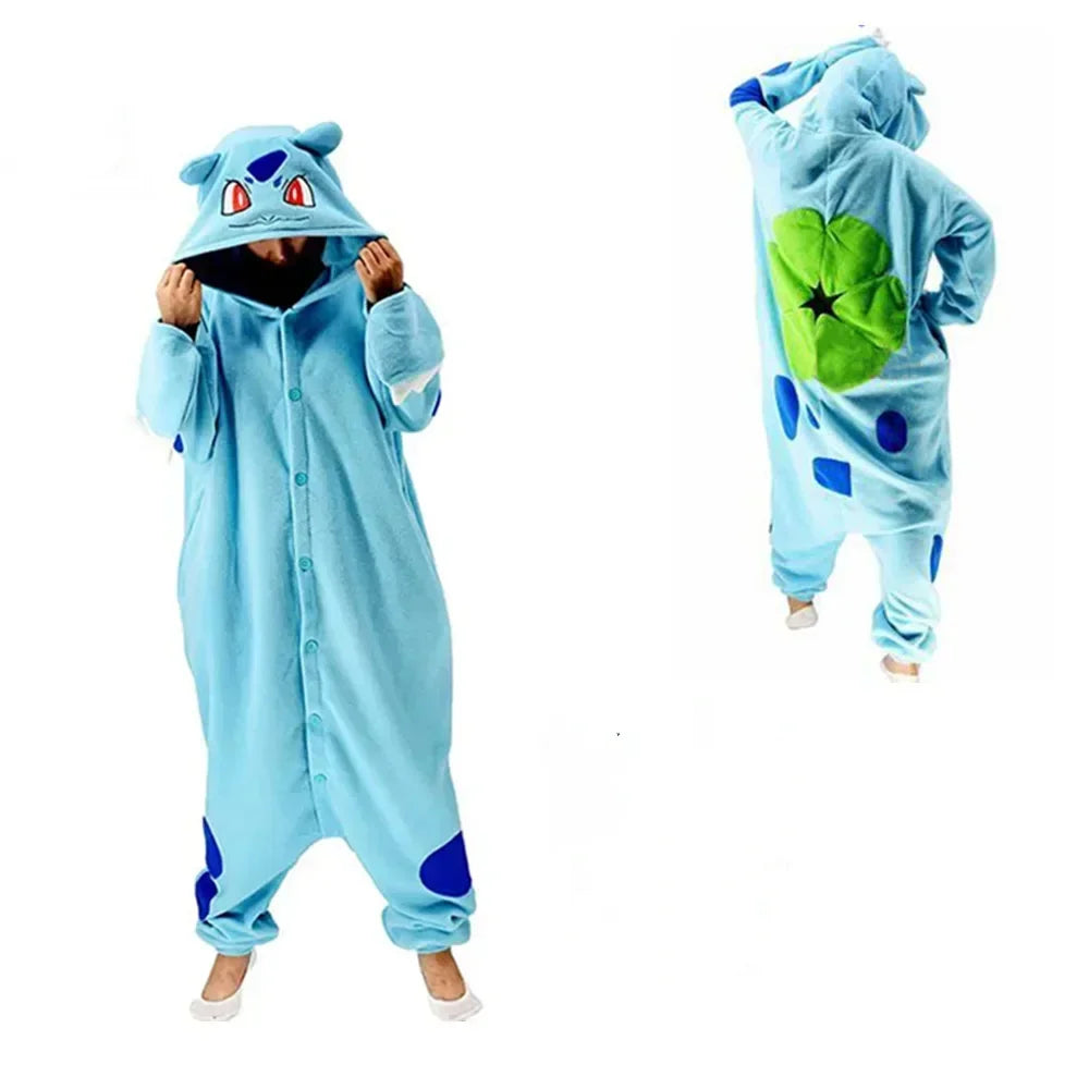 Pokemon Adult Cosplay Kigurumi Onesie – Anime Fleece Pajamas Jumpsuit